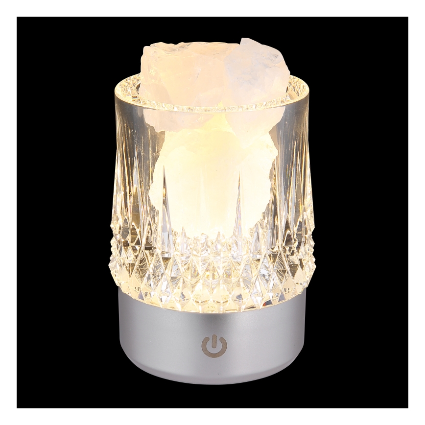 Globo - Dimmbare Touch-LED-Tischlampe, 1W/5V, 3000K, 1200 mAh, silber