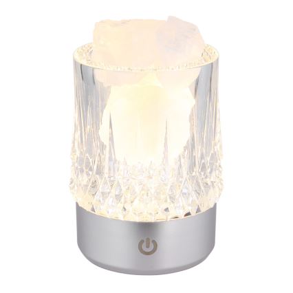 Globo - Dimmbare Touch-LED-Tischlampe, 1W/5V, 3000K, 1200 mAh, silber