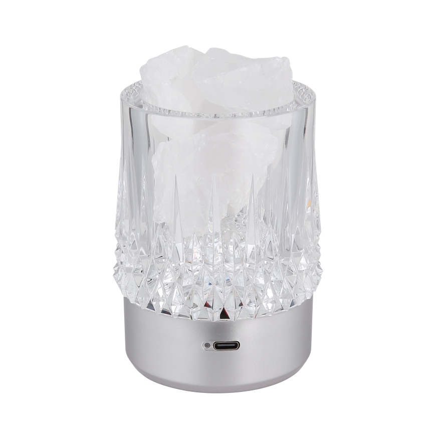 Globo - Dimmbare Touch-LED-Tischlampe, 1W/5V, 3000K, 1200 mAh, silber