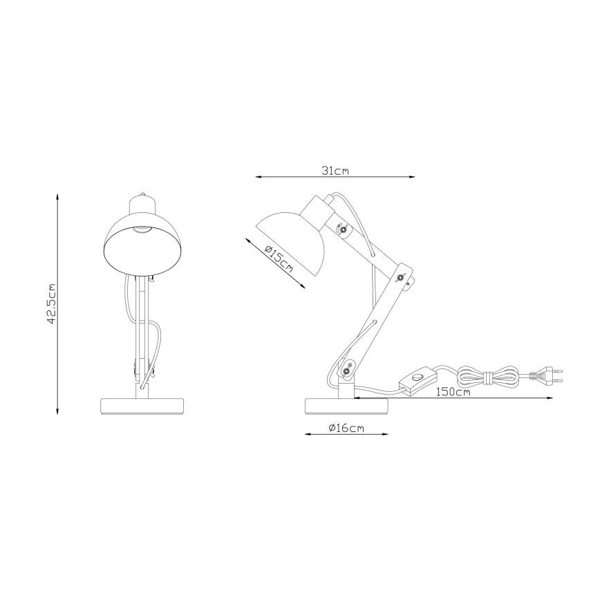 Globo - Tischlampe 1xE27/40W/230V Buche