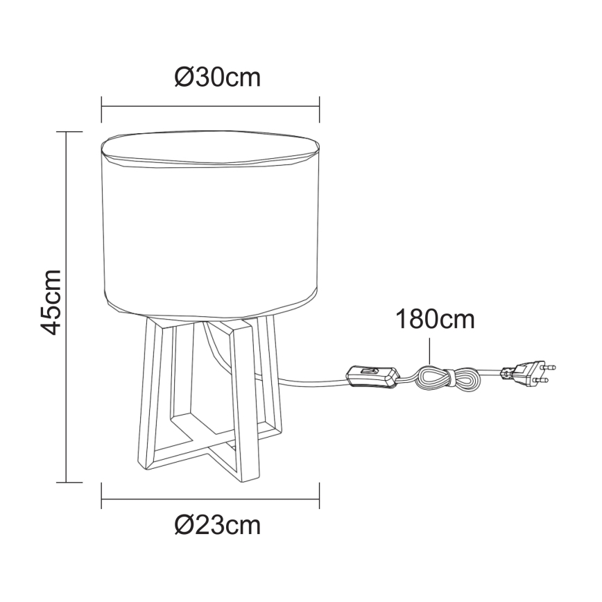 Globo - Tischlampe 1xE14/40W/230V braun