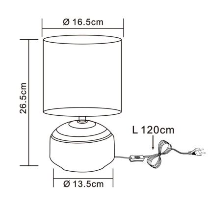 Globo - Stolní lampa1xE14/40W/230V grau/keramika