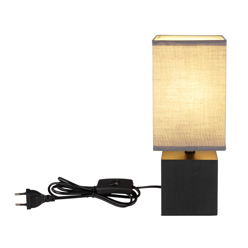 Globo 21628ALU - Tischlampe VALENTINO 1xE27/7W/230V schwarz/anthrazit