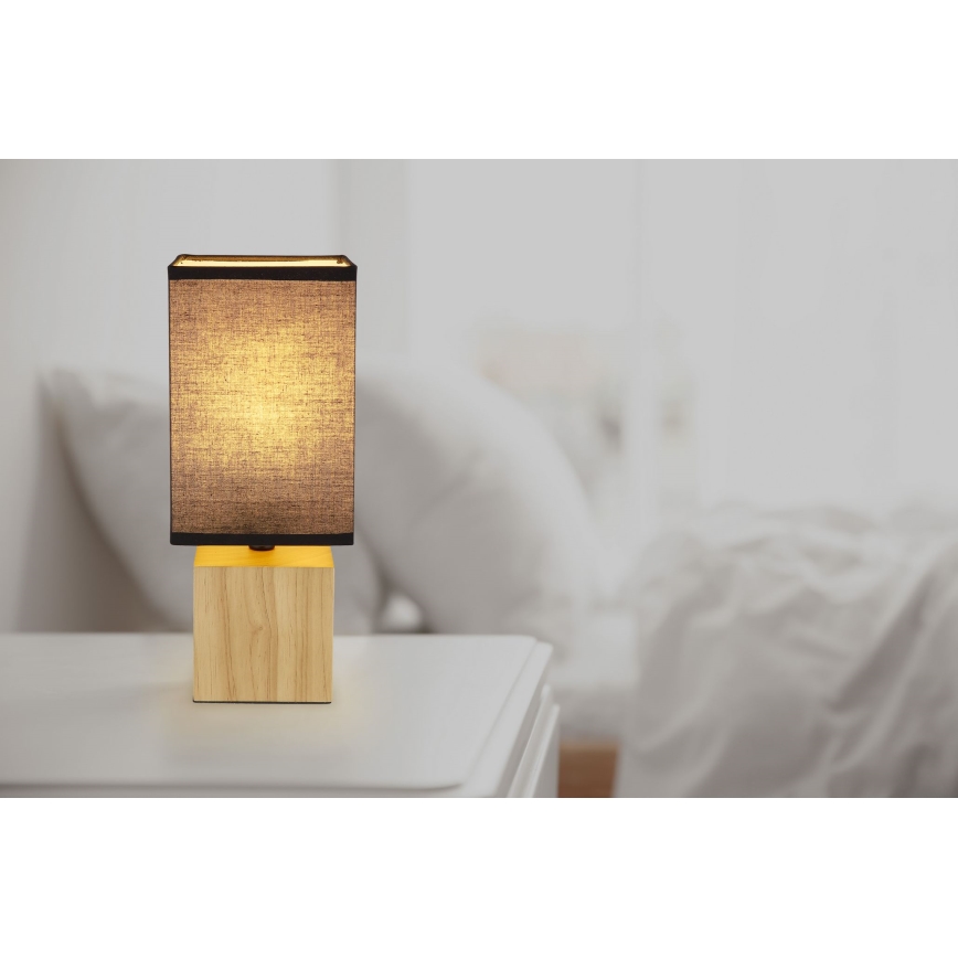 Globo - Tischlampe 1xE27/7W/230V schwarz/braun