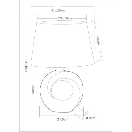 Globo - Tischlampe 1xE27/40W/230V