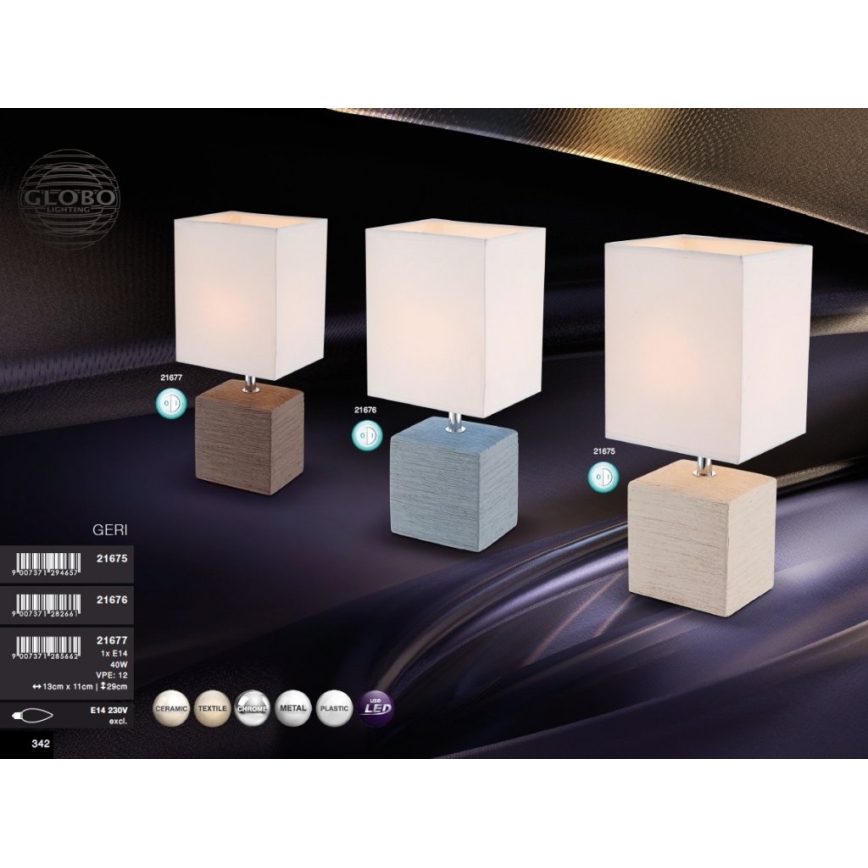 Globo 21677 - Tischlampe E14/40W/230V