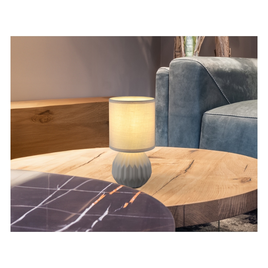 Globo - Tischleuchte 1xE14/40W/230V grau