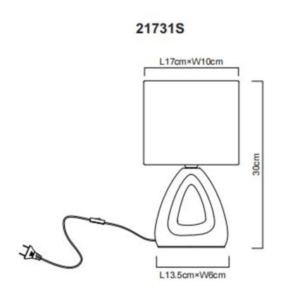 Globo - Tischleuchte 1xE14/40W/230V schwarz