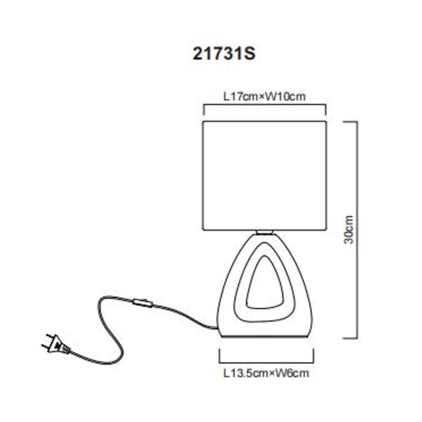 Globo - Tischleuchte 1xE14/40W/230V schwarz