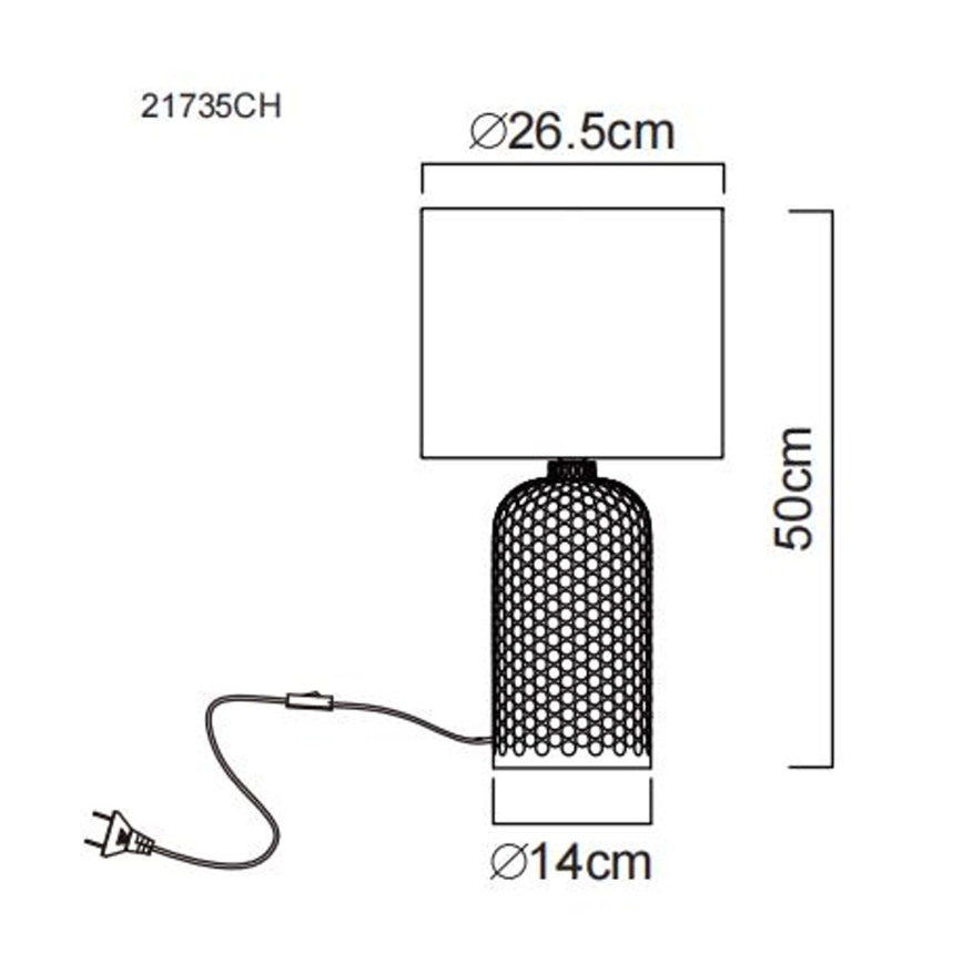 Globo - Tischleuchte 1xE27/60W/230V beige