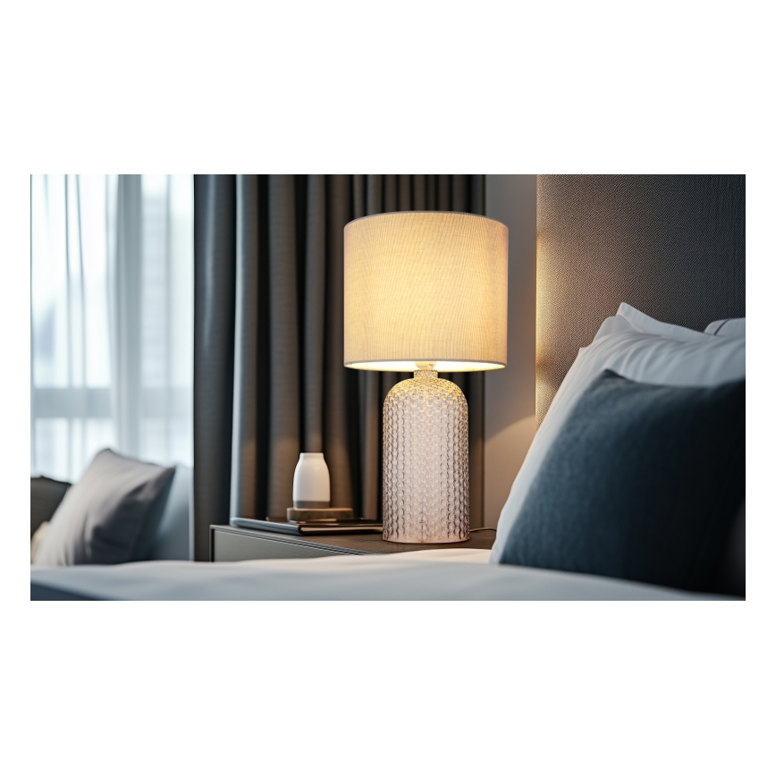 Globo - Tischleuchte 1xE27/60W/230V grau