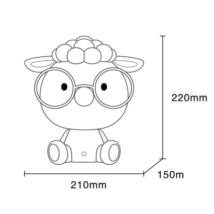 Globo - LED dimmbare wiederaufladbare Kinder-Nachtlampe LED/1W/5V 500 mAh blau