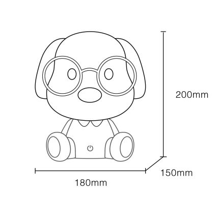 Globo - LED dimmbare wiederaufladbare Kinder-Nachtlampe LED/1W/5V 500 mAh blau
