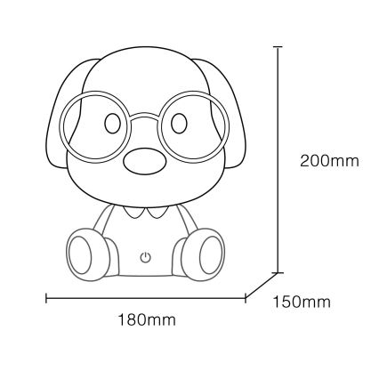 Globo - LED dimmbare wiederaufladbare Kinder-Nachtlampe LED/1W/5V 500 mAh rosa