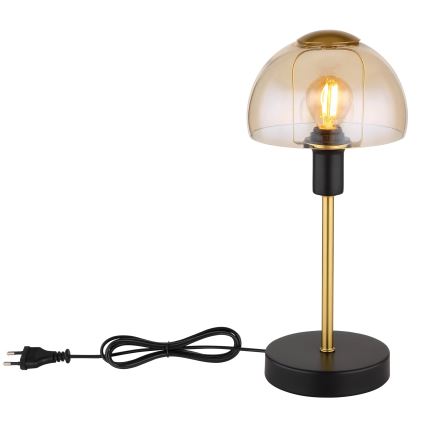 Globo - Tischleuchte mit Touch-Funktion 1xE14/25W/230V schwarz/golden