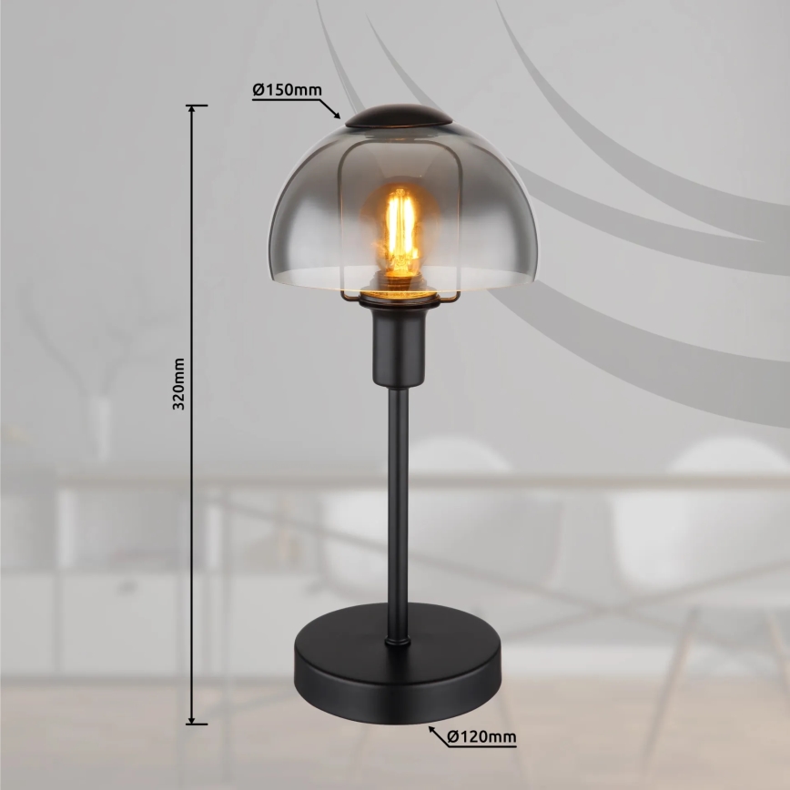 Globo - Tischleuchte mit Touch-Funktion 1xE14/25W/230V schwarz