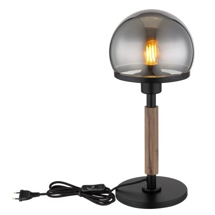 Globo - Tischleuchte 1xE27/40W/230V schwarz/braun