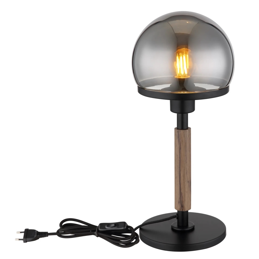 Globo - Tischleuchte 1xE27/40W/230V schwarz/braun