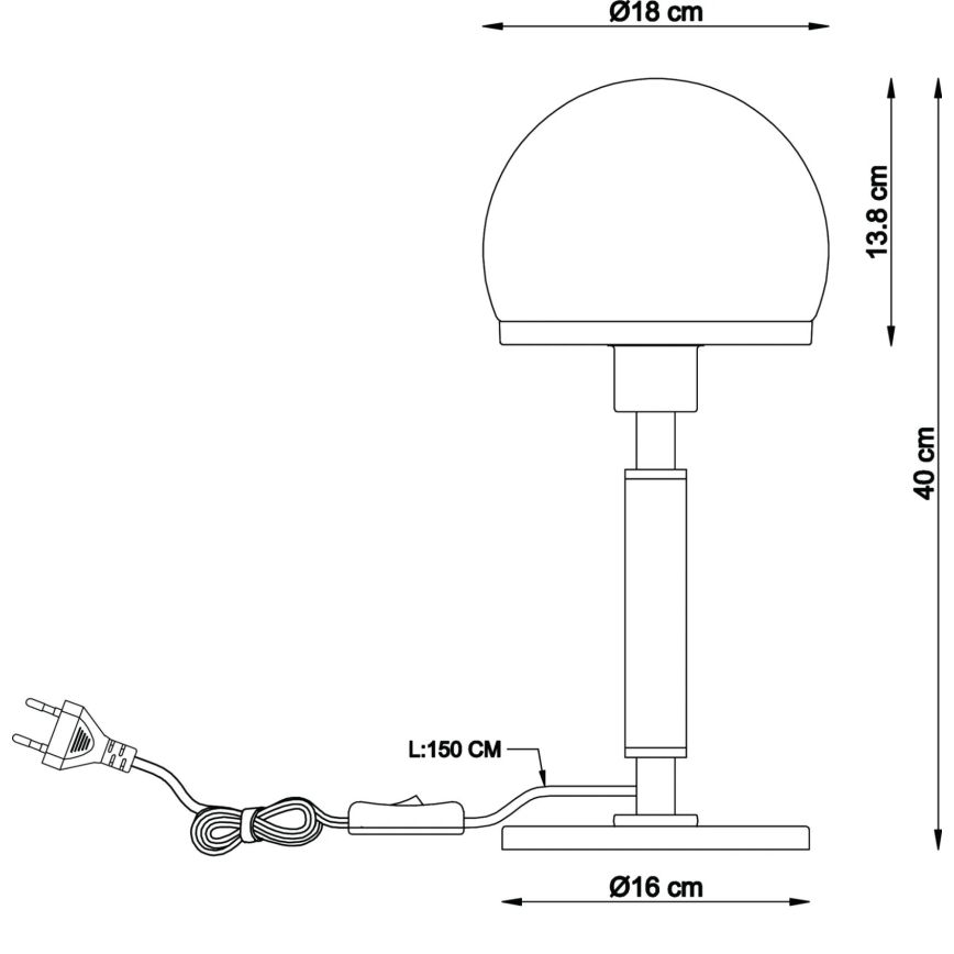 Globo - Tischleuchte 1xE27/40W/230V schwarz/braun