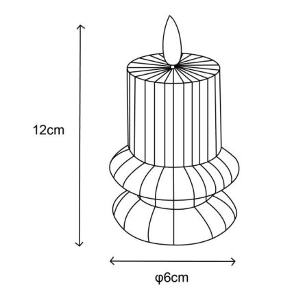 Globo - SET 2x LED-Kerze LED/0,06W/3V 1xCR2032 210 mAh