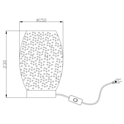 Globo 24002S - Tischlampe NARRI 1xE27/40W/230V