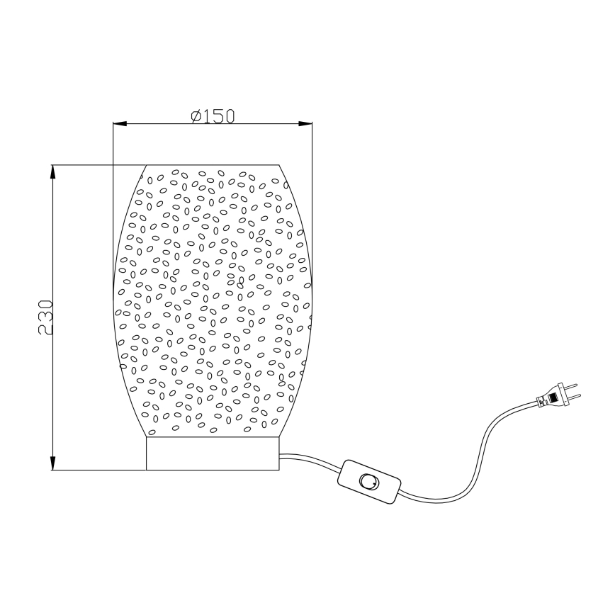 Globo 24002S - Tischlampe NARRI 1xE27/40W/230V