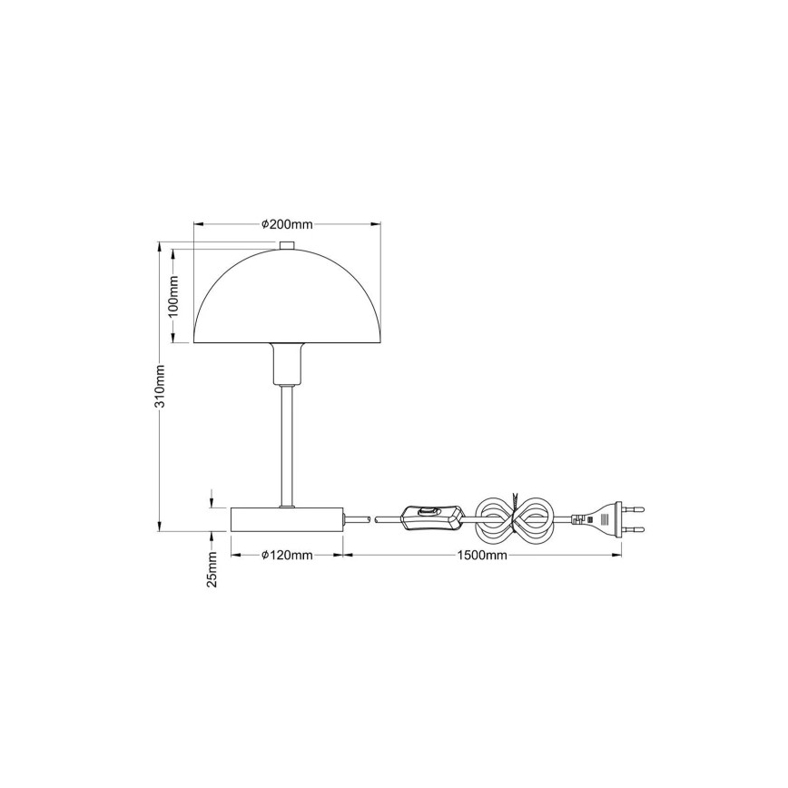 Globo - Tischleuchte 1xE14/40W/230V schwarz