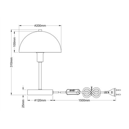 Globo - Tischlampe 1xE14/40W/230V weiß