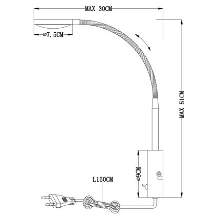 Globo - LED Wandleuchte LED/6W/230V