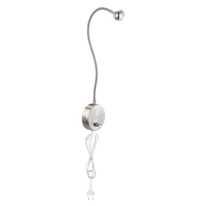 Globo - Flexible kleine LED-Leuchte LED/3W/230V glänzendes Chrom