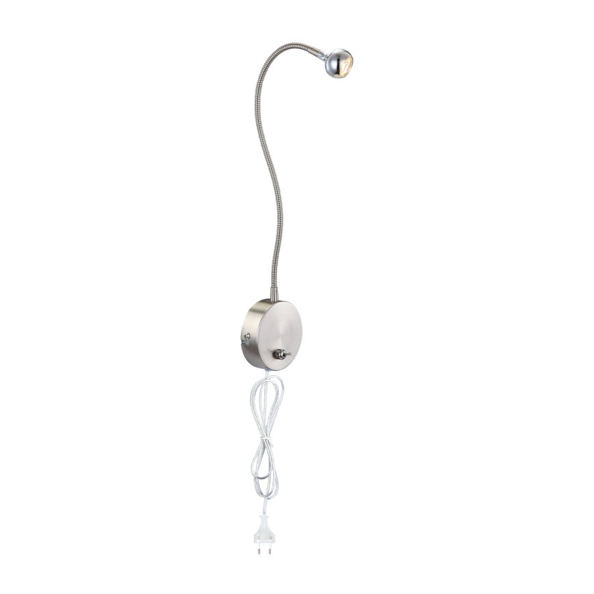 Globo - Flexible kleine LED-Leuchte LED/3W/230V glänzendes Chrom