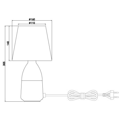 Globo - Tischlampe 1xE14/40W/230V