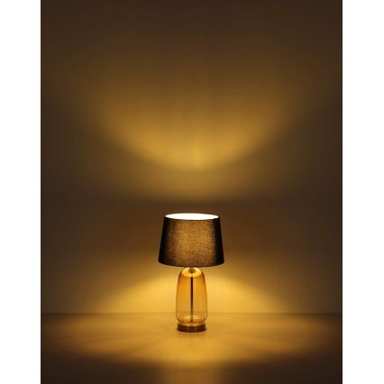 Globo - Tischlampe 1xE27/40W/230V schwarz/braun