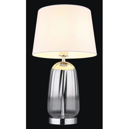 Globo - Tischlampe 1xE27/40W/230V weiß/silber