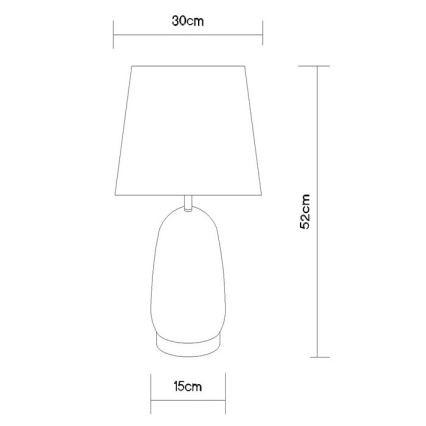 Globo - Tischlampe 1xE27/40W/230V weiß/silber