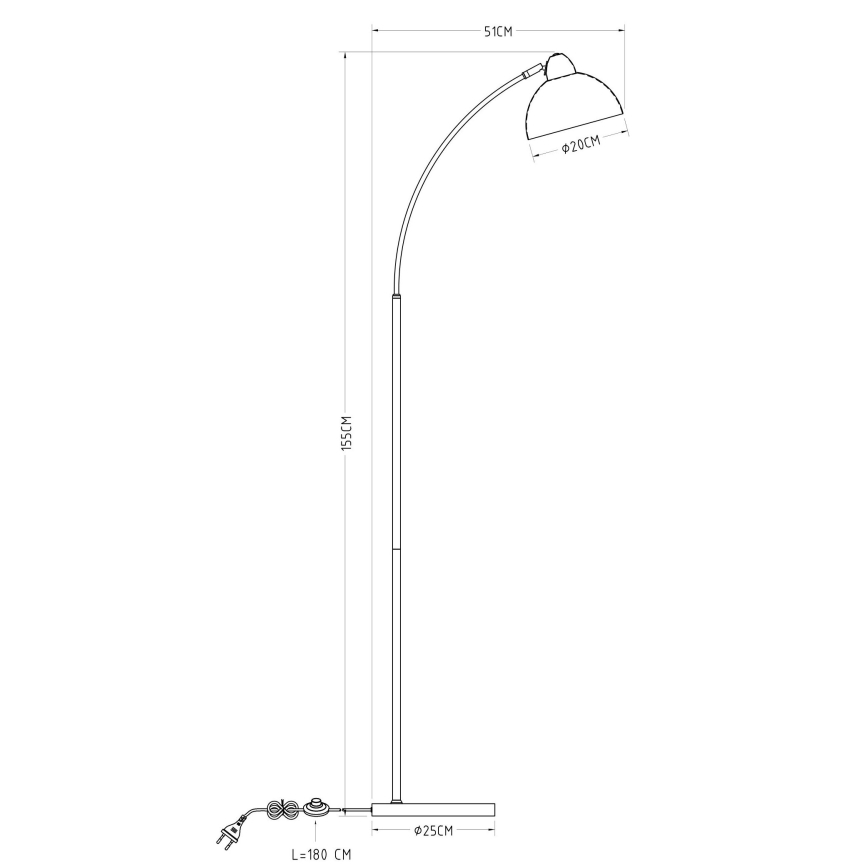 Globo - Stehlampe 1xE27/40W/230V