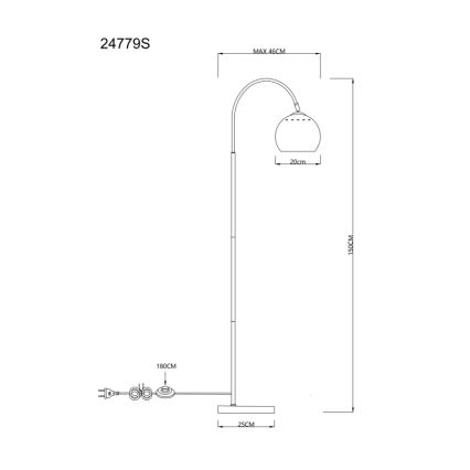 Globo - Stehleuchte 1xE27/60W/230V beige