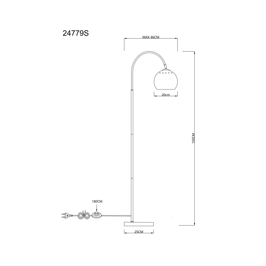 Globo - Stehleuchte 1xE27/60W/230V beige