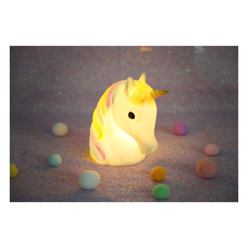 Globo - LED Kinder-Nachtlicht LED/1W/230/4,5V 3xAA Einhorn