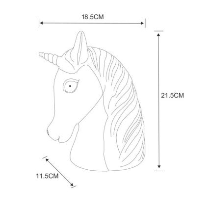 Globo - LED Kinder-Nachtlicht LED/1W/230/4,5V 3xAA Einhorn