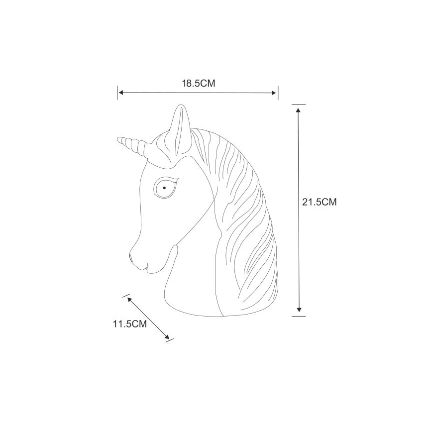 Globo - LED Kinder-Nachtlicht LED/1W/230/4,5V 3xAA Einhorn