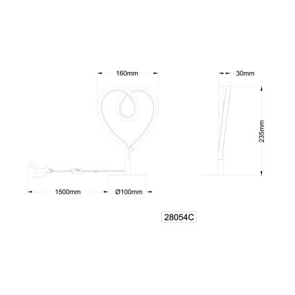 Globo - LED-Tischleuchte LED/6W/230V glänzendes Chrom