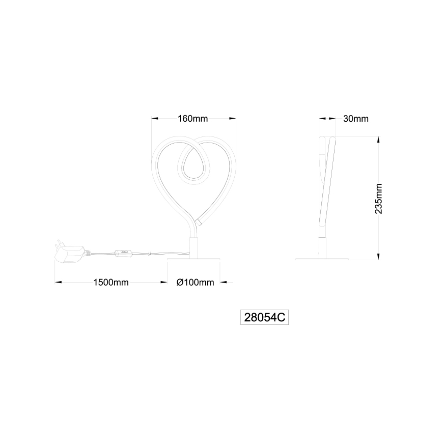 Globo - LED-Tischleuchte LED/6W/230V glänzendes Chrom