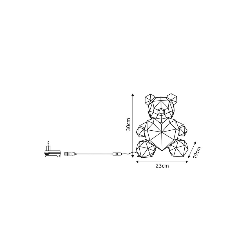 Globo - LED Tischdekoration LED/6W/5V USB Bär