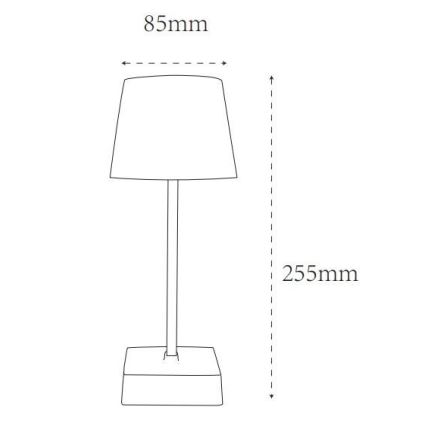 Globo - LED dimmbare Touch-Tischlampe LED/2W/5V 3000/4500/6500K 800 mAh beige