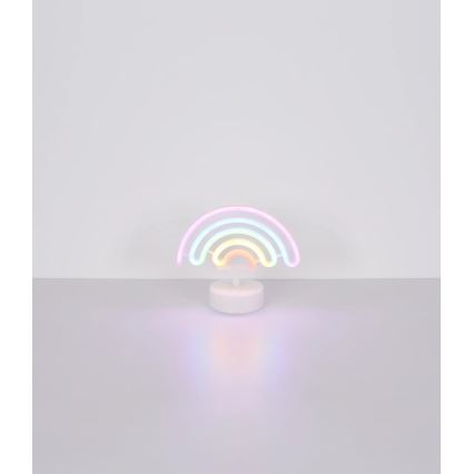 Globo - LED Neon Tischdekoration LED/2W/3xAA Regenbogen