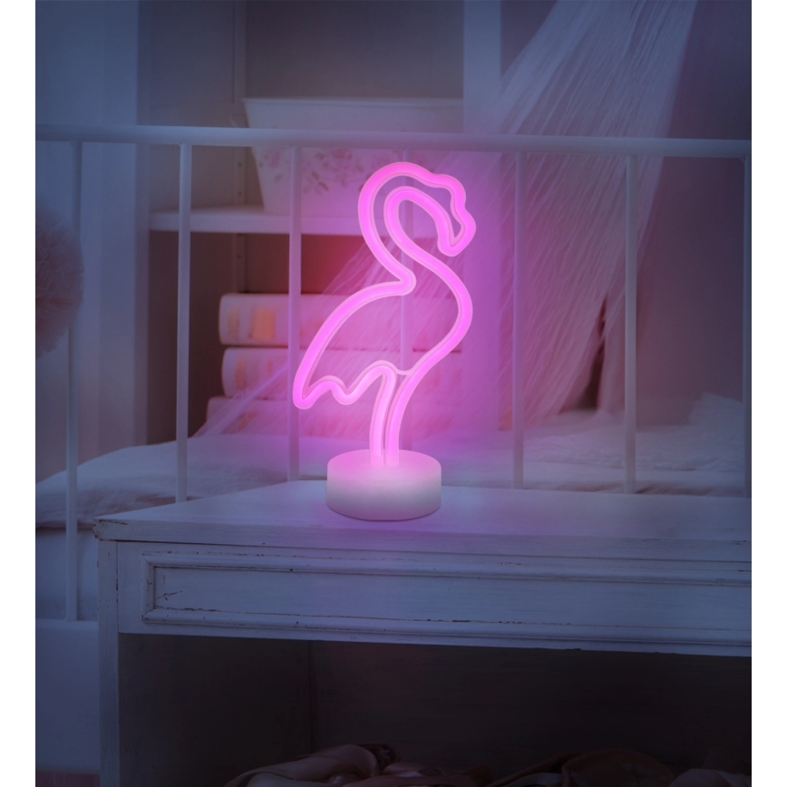 Globo - LED Neon Tischdekoration LED/2W/3xAA Flamingo