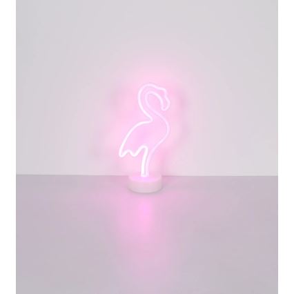 Globo - LED Neon Tischdekoration LED/2W/3xAA Flamingo