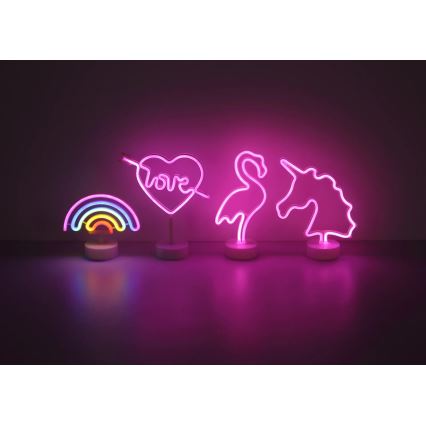 Globo - LED Neon Tischdekoration LED/2W/3xAA Flamingo