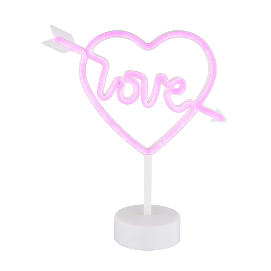 Globo - LED Neon Tischdekoration LED/2W/3xAA Herz